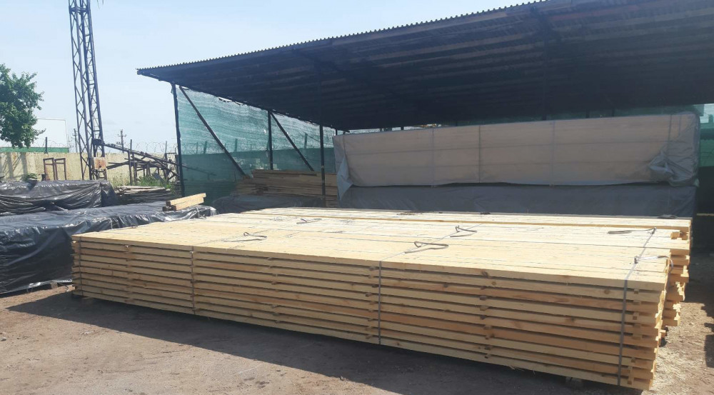 Навес хранения пиломатериалов